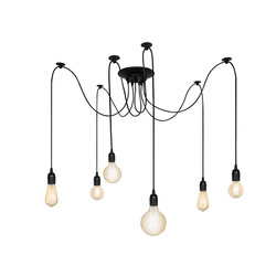 ARANEA spider pendant lamp 6xE27 black EDO777189 Edo Solutions